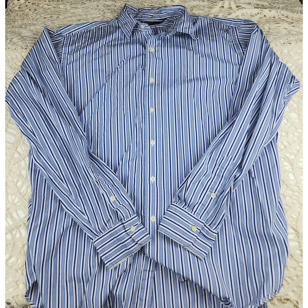 Polo by Ralph Lauren Shirt Mens XXL striped long sleeve button down office